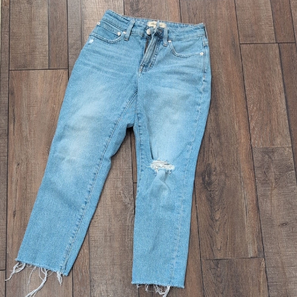Women's Blue Distressed Jeans